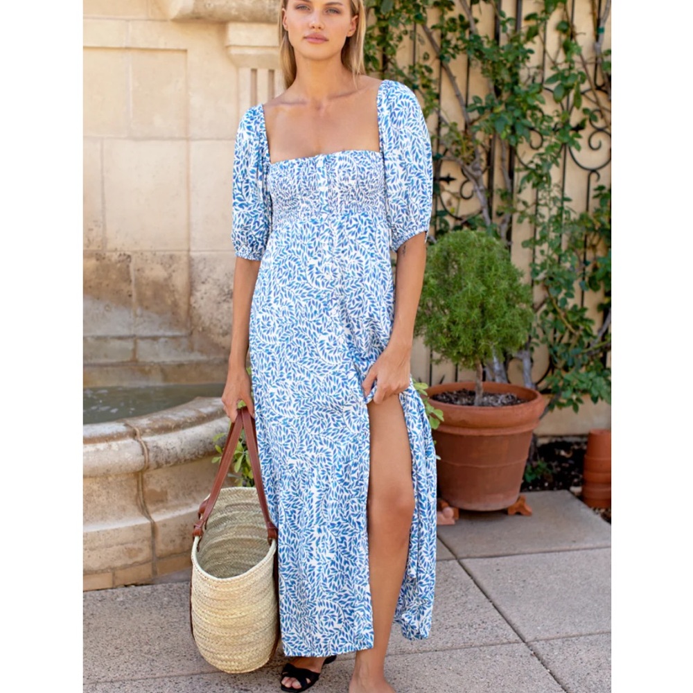 Emerson Fry SANTIAGO 3 MAXI DRESS - WISTERIA VINES, Size: XS/S